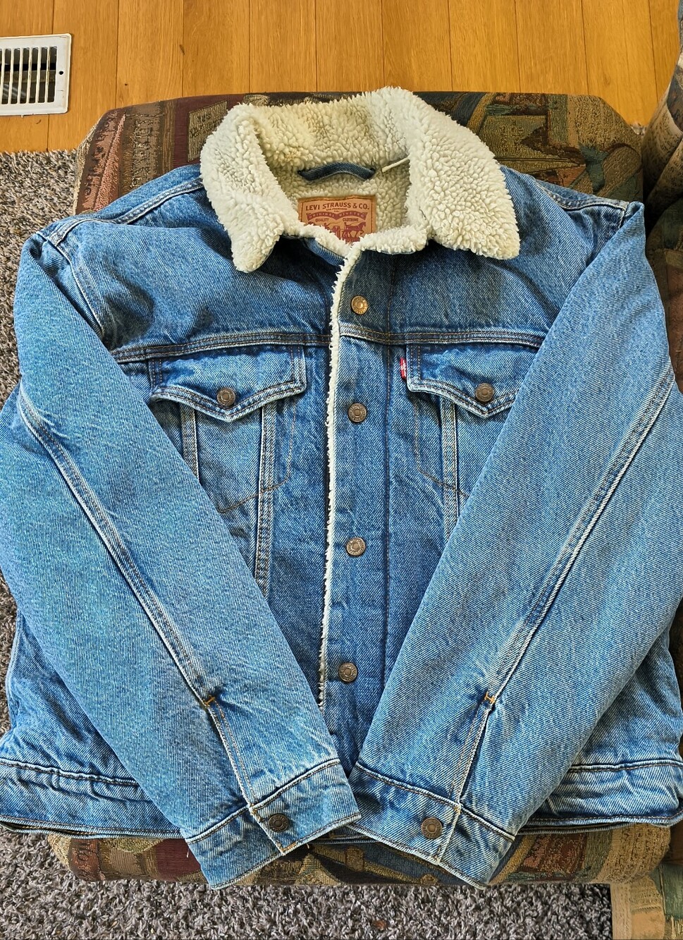 Levi's Women's Blue Denim Sherpa-Lined Jacket NWOT
